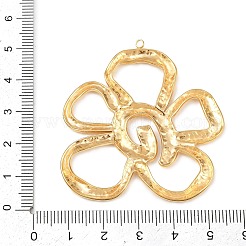 304ステンレススチール製ビッグペンダント  花のチャーム  18KGP本金メッキ  51x48x2.5mm  穴：1.5mm&nbsp;STAS-B115-02G