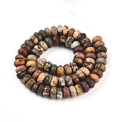 Natural Polychrome Jasper/Picasso Stone/Picasso Jasper Beads Strands&nbsp;G-T140-70A