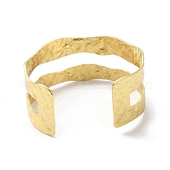 Rack Plating Brass Open Cuff Bangle for Women&nbsp;BJEW-A137-01G