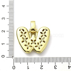Brass Micro Pave Clear Cubic Zirconia Pendants&nbsp;KK-M279-01G-W