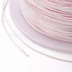 ラウンド銅クラフトワイヤー 銅ビーズワイヤー  長持ちメッキ  ピンク  28ゲージ  0.3mm  約236.22フィート（72m）/ロール&nbsp;CWIR-F001-RG-0.3mm