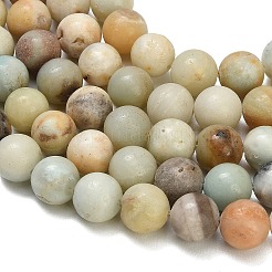 Natural Frosted Flower Amazonite Beads Strands&nbsp;GG-CBA6382-A04-10mm-01