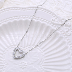 Amis Wheel Minimalist Heart Pendant Necklace for Women French Elegant Small Design&nbsp;DZ6290-1