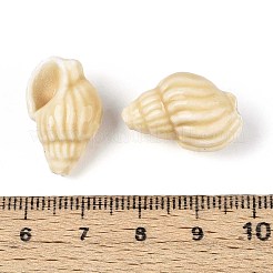 手作りのプリント磁器ビーズ連  巻き貝の形  トウモロコシの穂の黄色  20~21x13~14x11.5~12mm  穴：1.4mm  約18個/連  14.17''（36センチメートル）&nbsp;X1-PORC-T133-01F