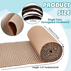 梱包用片面厚紙ロール  ストレージ  DIYクラフト  キャメル  5000x348x2.5mm&nbsp;DIY-WH0671-194A-05