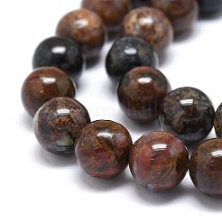 天然ピーテルサイトビーズ連売り  ラウンド  10~10.5mm  穴：1mm  約39個/連  15.55インチ（39.5cm）&nbsp;G-O201A-14C