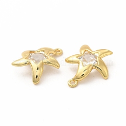 Rack Plating Brass Micro Pave Cubic Zirconia Pendants&nbsp;ZIRC-M120-12G