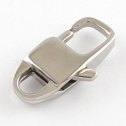 変色防止の研磨された316サージカルステンレススチール製カニカン  ステンレス鋼色  23x12x5mm  穴：4.5mm&nbsp;STAS-R072-34
