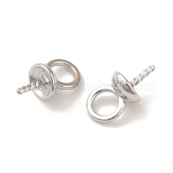 真鍮製のビーズキャップベイル  カドミウムフリー＆ニッケルフリー＆鉛フリー  プラチナ  10.5x5mm  穴：3mm&nbsp;LS-KK-G499-09A-P