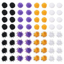 800Pcs 8 Styles Halloween Handmade DIY Doll Craft Pom Pom Yarn Pom Pom Balls&nbsp;FABR-TA0001-02