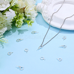 10Pcs 2 Styles 925 Sterling Silver Screw Eye Peg Bails&nbsp;STER-ME0001-55