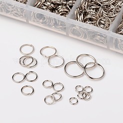 Iron & Brass Open Jump Rings&nbsp;IFIN-X0033-P-B