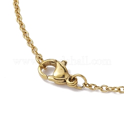 Natural Shell Pendant Necklace with 304 Stainless Cable Chains&nbsp;NJEW-JN04471