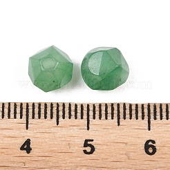 天然石グリーンアベンチュリンビーズ  多面カット  スターカットラウンドビーズ  8x7x7mm  穴：1.2mm&nbsp;G-H356-02A-03