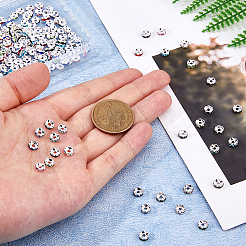 200色真鍮ラインストーンスペーサービーズ10個。  グレードA  ニッケルフリー  ミックスカラー  6x3mm  穴：1mm  20個/カラー&nbsp;RB-DC0001-09