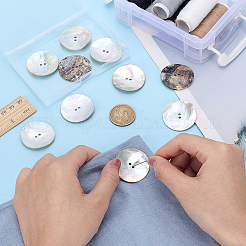 20Pcs 2-Hole Natural Shell Buttons&nbsp;BUTT-PH0001-75