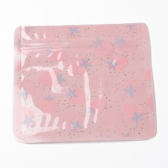 再封可能なプラスチック袋  保存袋  セルフシールバッグ  トップシール付き  漫画  ピンク  苺  10x11x0.15cm  片側の厚さ：2.7ミル（0.07mm）  100個/袋&nbsp;OPP-B001-E08
