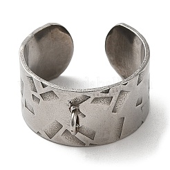 Non-Tarnish 304 Stainless Steel Open Cuff Ring Components&nbsp;STAS-C079-01P