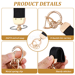 2 Bags 2 Colors PU Leather Keychains&nbsp;KEYC-CL0001-27C