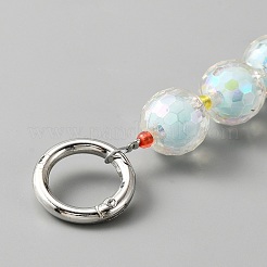 Beads in Beads Style Faceted Acrylic Chain Bag Straps&nbsp;PURS-WH0001-52D