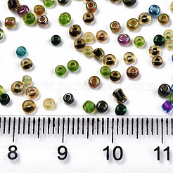 12/0 ガラスシードビーズ  透明色の虹  丸い穴  ラウンド  ミックスカラー  12/0  2~2.5x1.5~2.5mm  穴：0.7mm  約44000個/袋  約450 G /袋&nbsp;SEED-R051-06