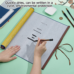 1Pc Polyester & Plastic & Alloy Chinese Calligraphy Brush Water Writing Magic Cloth&nbsp;AJEW-PH0008-93C