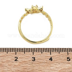 Brass Micro Pave Cubic Zirconia Finger Rings&nbsp;RJEW-C163-05G