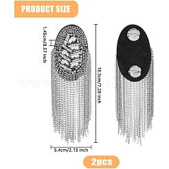 2Pcs Detachable Iron Tassel Epaulettes&nbsp;FIND-FH0005-44P