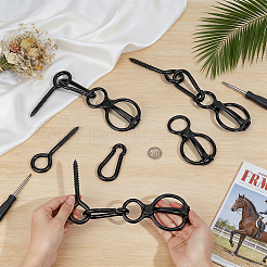 4 Bags Alloy Heavy Duty Horse Tie Ring&nbsp;FIND-BC0019-72EB