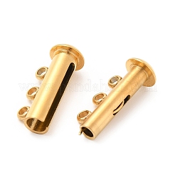 Ion Plating(IP) 304 Stainless Steel Slide Lock Clasps&nbsp;STAS-G071-50G