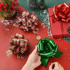 クリスマス用プラスチック製プルリボン 12色 12個  パーティー、お祭り、家の装飾に  ミックスカラー  100mm  1pc /カラー&nbsp;PL-FZCD2FD-01