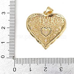 Brass Micro Pave Cubic Zirconia Pendants&nbsp;KK-S526-18G