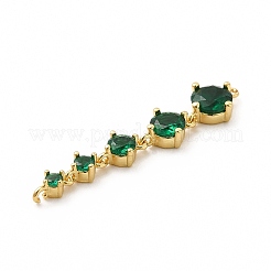 Rack Plating Brass Pave Cubic Zirconia Connector Charms&nbsp;KK-G458-02G-03