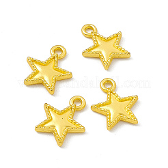 ラックメッキ合金ペンダント  カドミウムフリー＆鉛フリー＆ニッケルフリー  スターのチャーム  マットゴールドカラー  15x12.5x2mm  穴：1.9mm&nbsp;FIND-G045-58MG