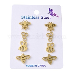 304 Stainless Steel Earring Sets&nbsp;EJEW-S248-06G
