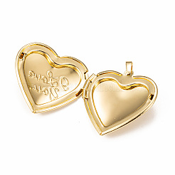 Rack Plating Brass Locket Pendants&nbsp;KK-G452-03G