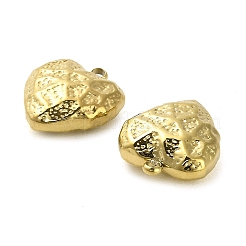 304ステンレスペンダント  ハートチャーム  14KGP本金メッキ  14x12x5mm  穴：1.6mm&nbsp;STAS-L022-108G-02