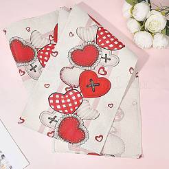 Heart Pattern Linen Tablecloth&nbsp;AJEW-WH20006-230