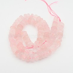 Natural Rose Quartz Faceted Rondelle Bead Strand&nbsp;G-P081-01