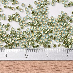 MIYUKIデリカビーズ  シリンダー  日本製シードビーズ  11/0  金並ぶ  （db2522) 24ktゴールドライニングltアクア  1.3x1.6mm  穴：0.8mm  約100000個/500g&nbsp;SEED-MY11-DB2522