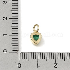 Valentine's Day Brass Pave Cubic Zirconia Charms&nbsp;CU-E002-03G-02