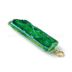 20Pcs Electroplated Natural Quartz Crystal Pendants&nbsp;PALLOY-AB00141