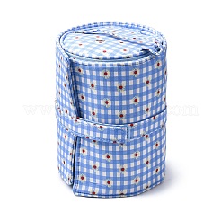 初心者向けの収納バッグ付きの DIY 編み物キットには、かぎ針編みのフックが含まれています  ポリエステル糸  かぎ針  ステッチマーカー  はさみ  定規  巻き尺  ライトブルー  18x44cm&nbsp;WG60902-01