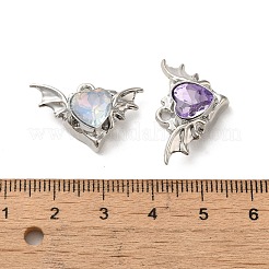 Spray Painted Alloy Micro Pave Cubic Zirconia Pendants&nbsp;PALLOY-O001-09P