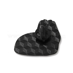 猫エナメルピン  バックパック用合金ラペルピンバック  ブラック  26.5~29x29.5~37mm&nbsp;JEWB-Z048-10EB