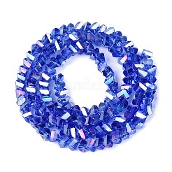 Electroplate Transparent Glass Beads Strands&nbsp;EGLA-Q139-01A-A24