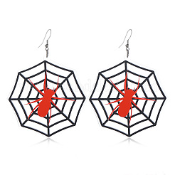 Acrylic Spider with Web Dangle Earrings&nbsp;SD9923