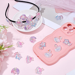 40Pcs 5 Styles Transparent Resin Decoden Cabochons&nbsp;CRES-BM0001-03