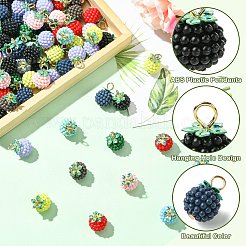 100Pcs Rubberized Style ABS Plastic Pendants&nbsp;KY-CJ0002-14