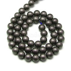 Frosted Non-magnetic Synthetic Hematite Round Bead Strands&nbsp;X-G-J344-2mm